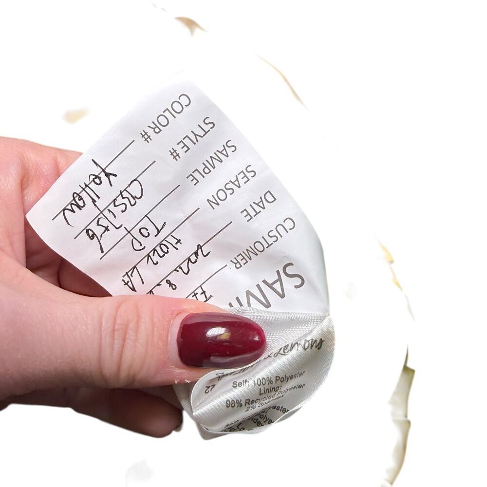 For Love & Lemons Alia Yellow Satin Ruched Ruffle Mini Skirt Small NWT - Picture 5 of 6